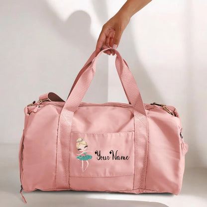 Personalized Dance Name Bags Ballerina Storage Bag Custom Girls Duffle Bag Dance Travel Luggage Bag Birthday Gift for Dancer Kid design 6