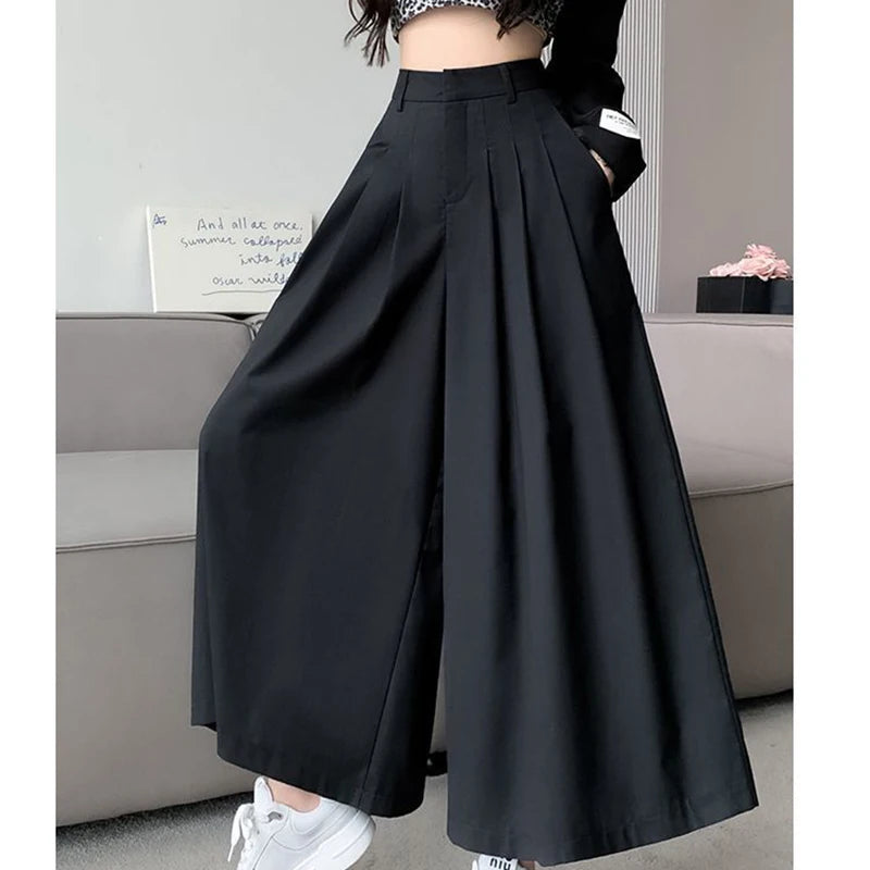 Irregular suit, pants, skirt, female 2024, short, loose, wide leg, big swing pants, high waist, slimming, pleated casual pants Badiee Stylez
