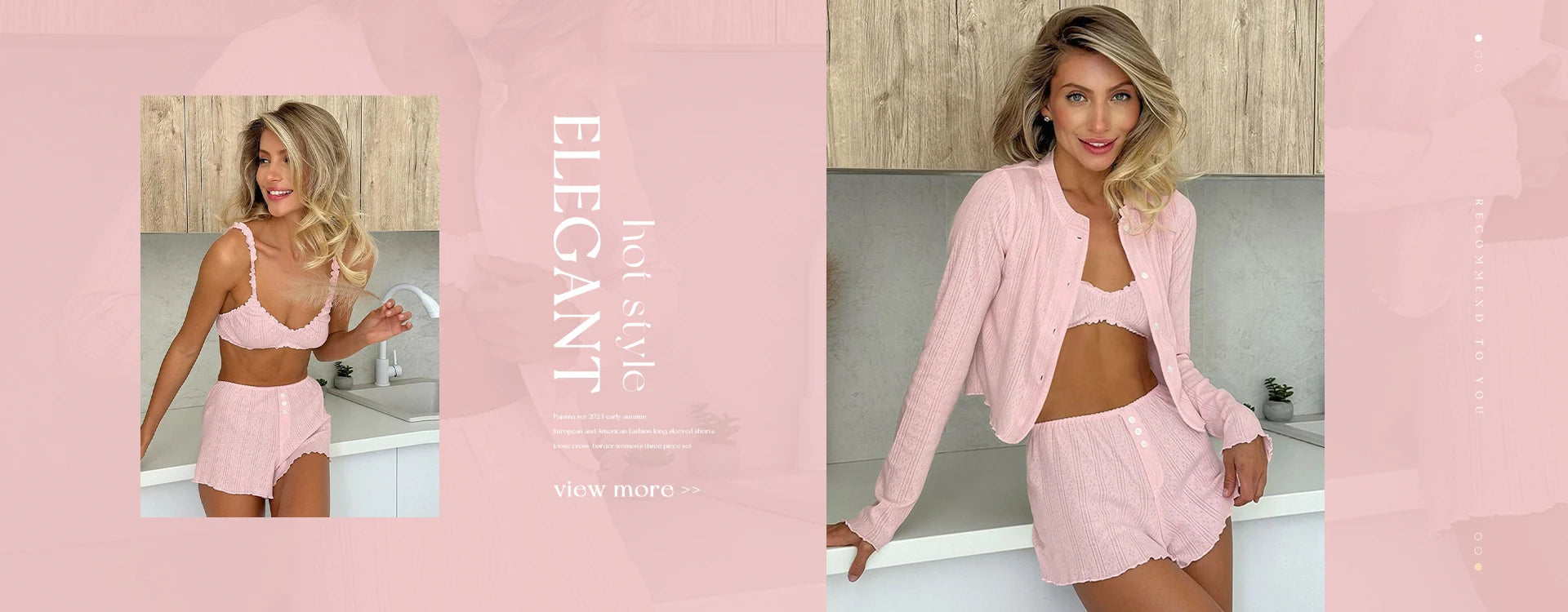 Marthaqiqi Casual Ladies Pajama Set Long Sleeve Nightie Sexy V-Neck Sleepwear Lace Up Nightwear Shorts Loose Home Clothes Female