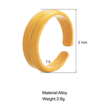 2022 Summer Colorful Ring Set Wholesale Fashion Geometric Chain Candy Color Irregular Opening Rings Women Party Finger Jewelry