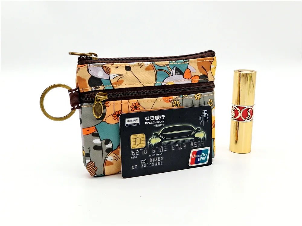 Polyester Waterproof Women's Coin Bag Ladies Organizer Wallet Female Phone Purse Money Pouch Clutch Handbag Carteira for Girls