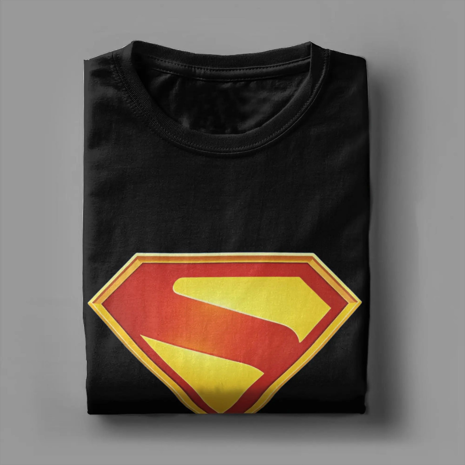 Supermans Logo Pure Cotton T-Shirt For Men's Beach Aesthetic T Shirts Round Neck Hipster Tees Oversized Custom DIY Clothes
