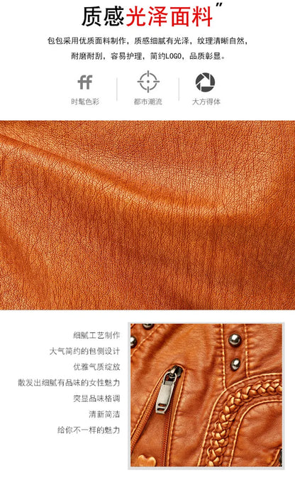 Black Y2k Women Shoulder Bag Vintage Punk Goth Fashion Designer Pu Leather Tote Bag Large Capacity Rivet Motorcycle Handbag