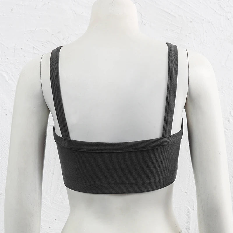 Women Sleeveless Crop Top Tank Tops Summer Sexy Casual Solid Color Streetwear Short Women's T-shirt Camisole Crop топ женский