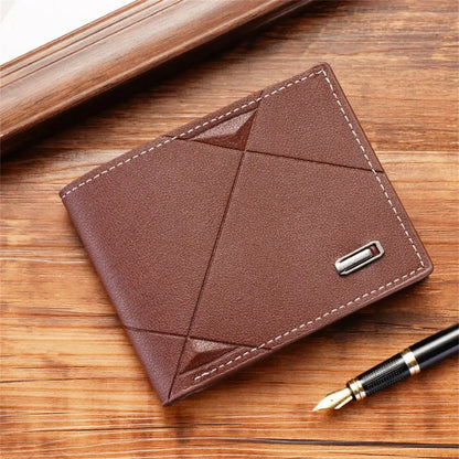 New Style Mini Thin Men Wallet Card Holder Men'S Purse Coin Pouch Id Card Holder Short Canvas Card Holder Wallet K