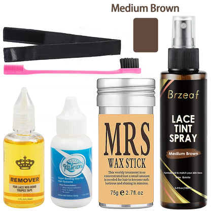 Wig Glue Spray for Front Lace Wig Lace Melting Spray for Wigs Melting Spray Lace Bond Spray Lace Glue Kit Wig Install Kit