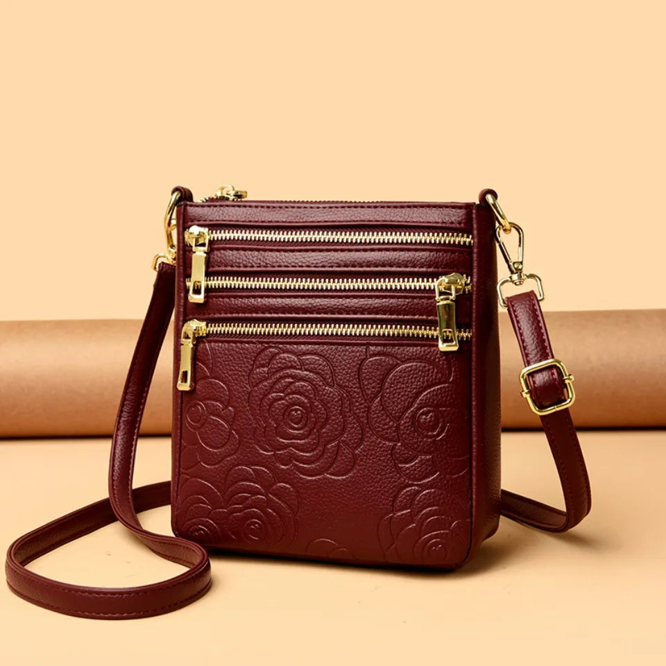 Three Zippers Design Crossbody Bags for Women Soft Leather Handbags High Quality Shoulder Bag Bolsa Women Messenger Bags Sac