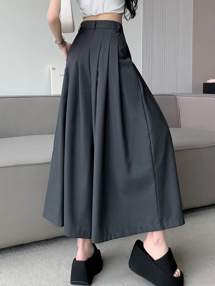 Irregular suit, pants, skirt, female 2024, short, loose, wide leg, big swing pants, high waist, slimming, pleated casual pants Badiee Stylez
