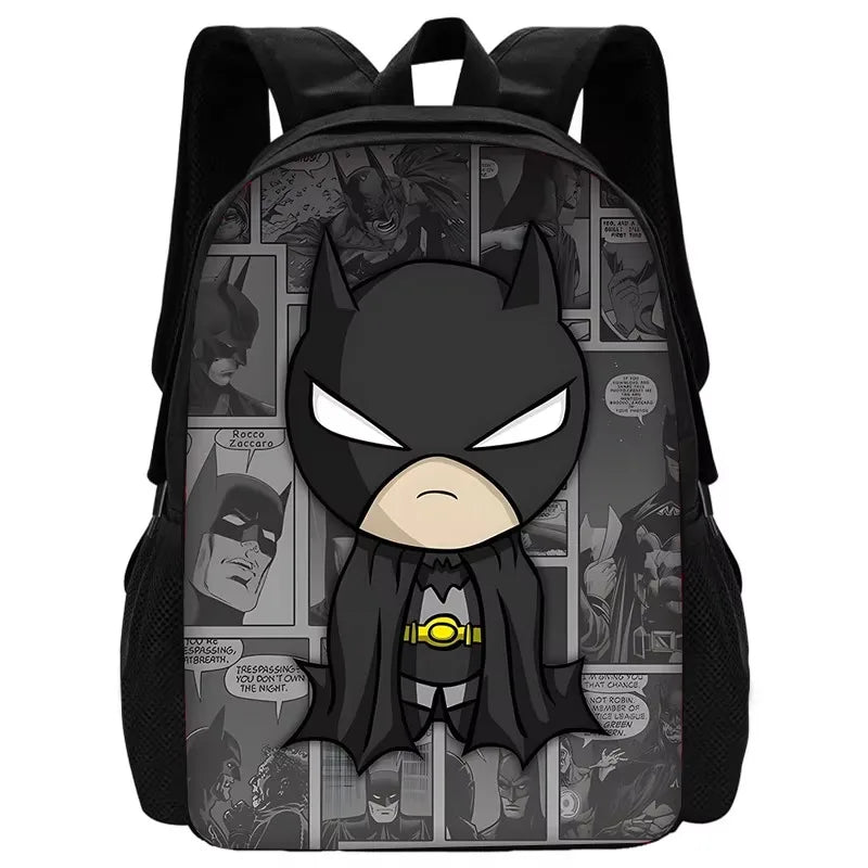 Child Superhero Batmans School Backpack with Lunch Bags ,Pencil Bags ,School Bags for Boys Girls Best Gift XHOO1-SB-049-A7