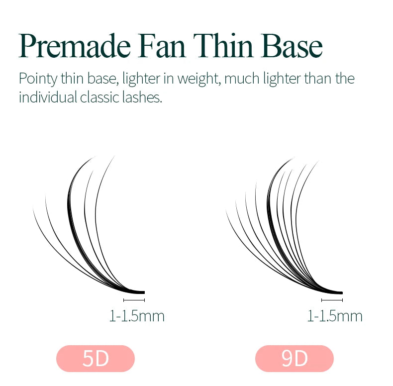 SONG LASHES High quality Professional Premade Lashes 5D 9D Wispy Lashes eyelashes extensions