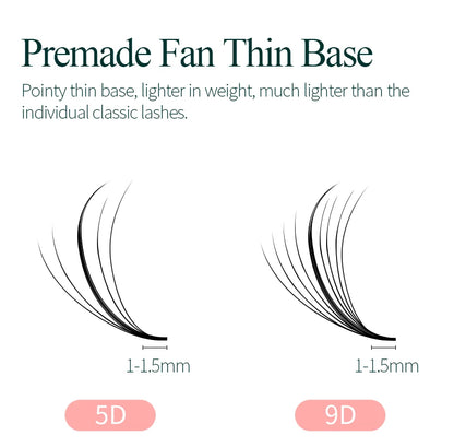SONG LASHES High quality Professional Premade Lashes 5D 9D Wispy Lashes eyelashes extensions
