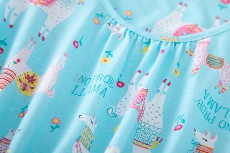 Hzioiys Summer Pajamas Sets Cotton Sleepwear Suit Women Casual Pajama Sets Cartoon Vest Shirt + Shorts Pajamas Suit Plus Size