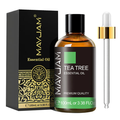 MAYJAM 1PCS 100ML Essential Oil with Dropper Sandalwood Lavender Eucalyptus Vanilla Aroma Oil For Humidifier Scent Candle Burner - Badiee Stylez