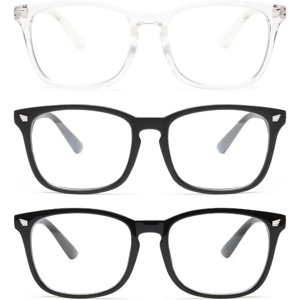 Stylish Blue Light Glasses for Woman - Computer Glasses 99% Blue Light Blocking - Lightweight TR90 Frames - 3 pack Badiee Stylez