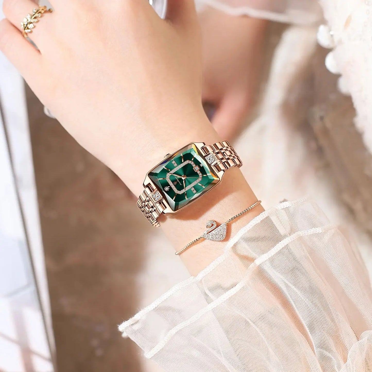 POEDAGAR Luxury Watch For Woman Waterproof Calendar High Quality Ladies Watch Stainless Steel Quartz Women's Watches Elegant+Box