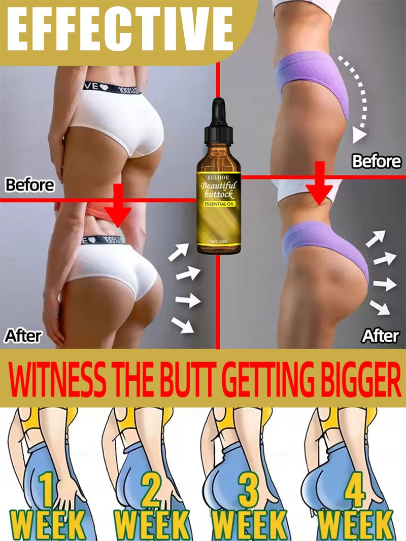 Sexy Hip Buttock Enlargement Hip Firm Essential Oil Cream Effective Hip Lift Up Butt Beauty Female Hips Tightening Massage Oils