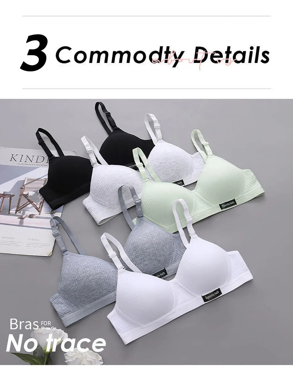 Sport Underwear for Teens Seamless Girl No Underwire Training Bra Soft Skin-Friendly School Girl Small Size Bra Clothing Badiee Stylez
