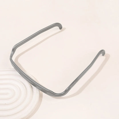 1/3pcs Women Square Glasses Headband Coloful Invisible Fixed Hair Clips Wave Curly Hair Ties Temples Headband Accessories Silver Size fits all CHINA