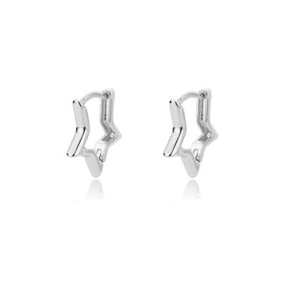 Luxury Star Pendientes Earrings For Women Girl Stainless Steel Minimalist Hoop Piercing 2025 New In y2k Jewelry aretes de mujer E2029S-1 CHINA