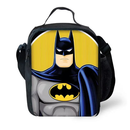 Child Superhero Batmans School Backpack with Lunch Bags ,Pencil Bags ,School Bags for Boys Girls Best Gift XHOO1-KB-049-A8