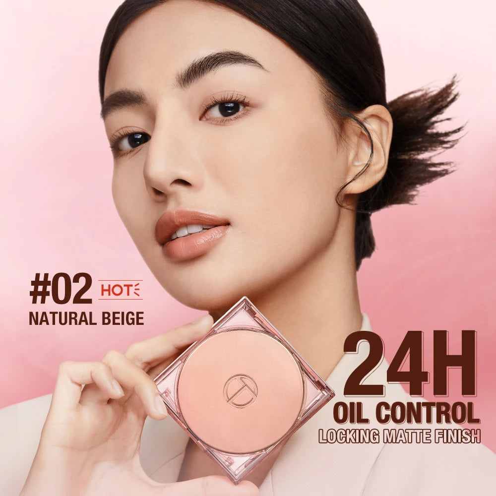 O.TWO.O Face Powder Oil-control 24 Hours Long Lasting Waterproof Matte Face Makeup Cosmetic Setting Compact Powder