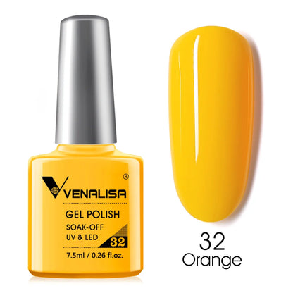 VENALISA Nail Gel Polish 7.5ml Super Glossy Glitter Gellack Great Coverage Soak Off UV LED Semi Permanent Beauty Nail Manicure 32