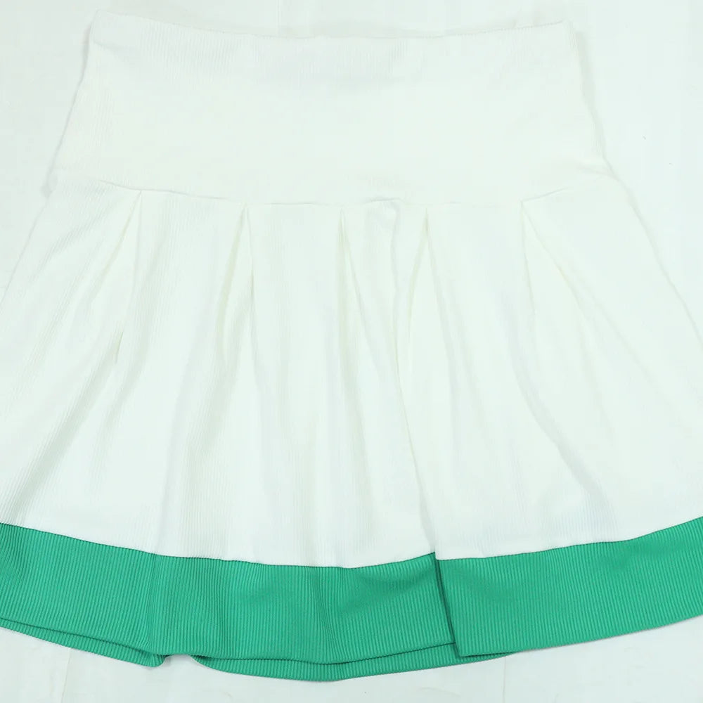 CM.YAYA Women's Set Sleeveless V-neck Vest + Pleated Skirts 2025 Summer Cute Street Beach Two 2 Piece Sets Outfits Tracksuit