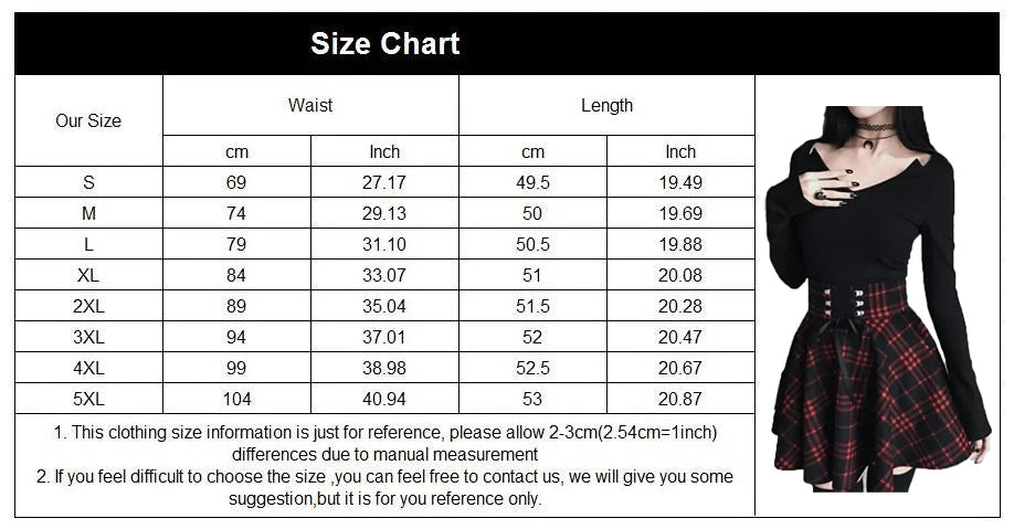 Black Checkered Women's Gothic Skirt Women Pleated Plaid Skirts Spring Autumn Girl Hip Hop Female Punk Goth Mini Skirt Clubwear