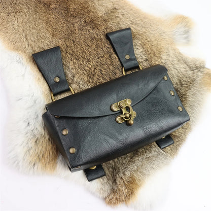 Renaissance Leather Belt Medieval Wizard Alchemy Glass Magic Bottle Cork Bottle Stopper Copper Coin Waist Bag Cosplay Belt Badiee Stylez