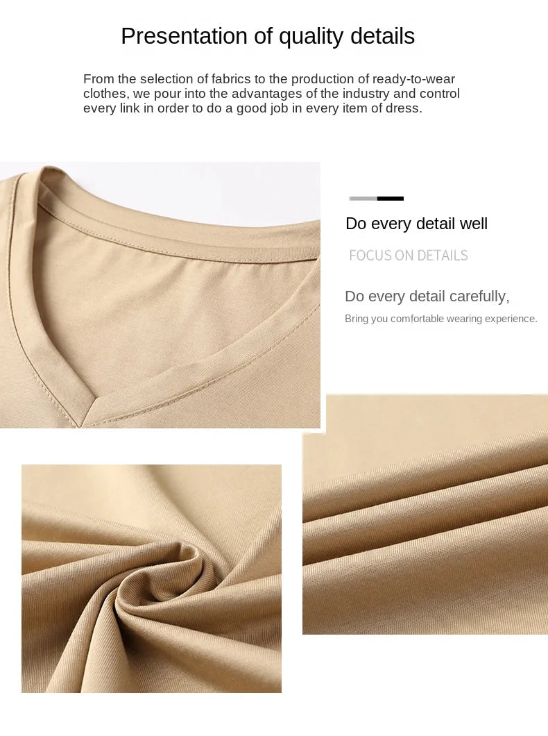 Top Grade 1.7% Mulberry Silk New Brand Tops Round Neck t Shirts For Men 2025 Summer Short Sleeve Casual Fashion Mens Clothing