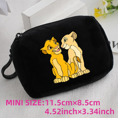 The Lion King Coin Purse Mini Coin Key Bag Money Pocket Plush Wallet Kid Cartoon Cute Moneybag Kawaii Birthday Gift Storage Bag 1pcs-017