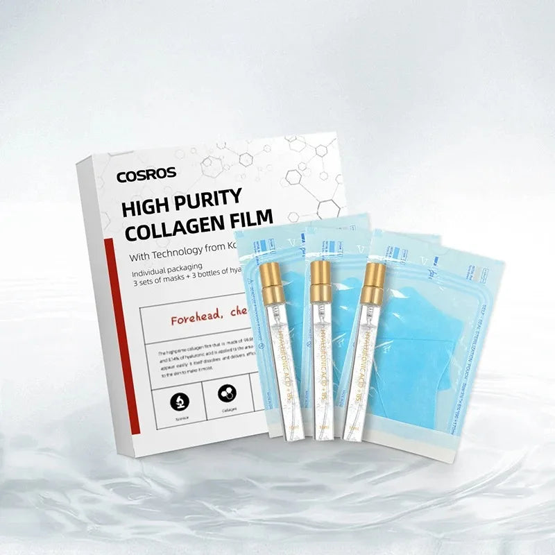 Soluble Collagen Anti-Aging Mask Essence Set Face Filler Collagen Protein Mask Remove Wrinkles Firming Serum Skin Care Set