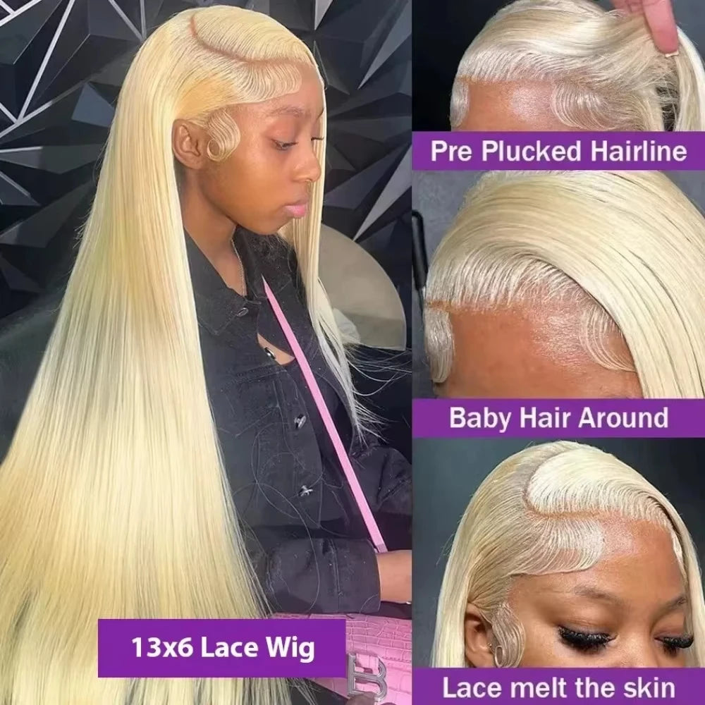 613 Blonde Lace Front Wig Human Hair 13X6 Hd Lace Frontal Wig Straight Lace Front Wigs Human Hair 13X4 Lace Front Human Hair Wig