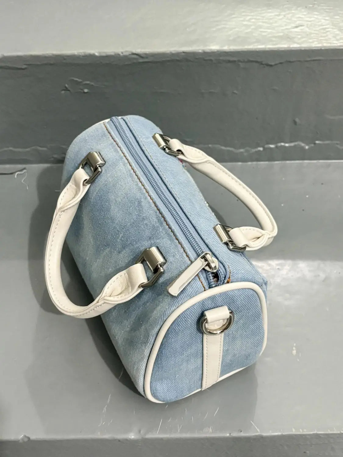 JIAERDI Retro Denim Messenger Bag Purse Women Vintage Patchwork Handle Y2k Bowling Bag Ladies Hot Girls Crossbody Hand Bags New