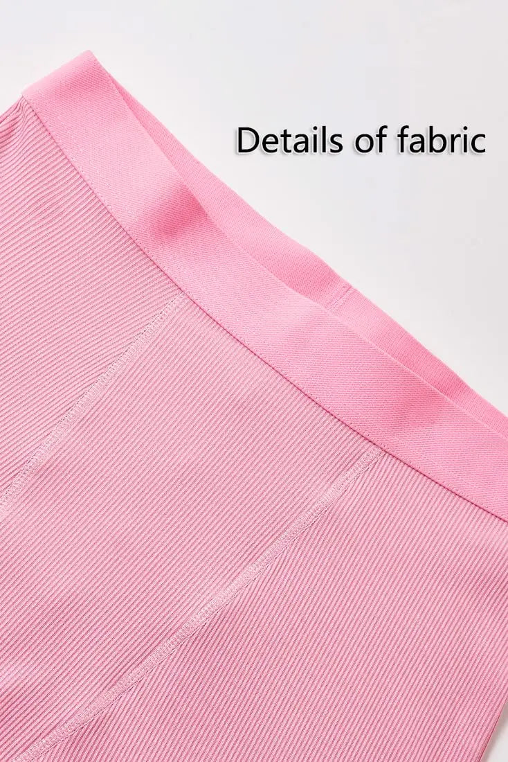 Lounge Wear Ribbed Casual 2 Piece Summer Shorts Set For Women Sleeve Top+Elastic Leggings Outfits