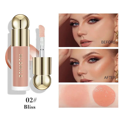 New Liquid Cheek Blush Facial Nourishing Blusher Gel Cream Multi-purpose For Eyes Lips Makeup Blush Stick Cosmetics With Sponge 02