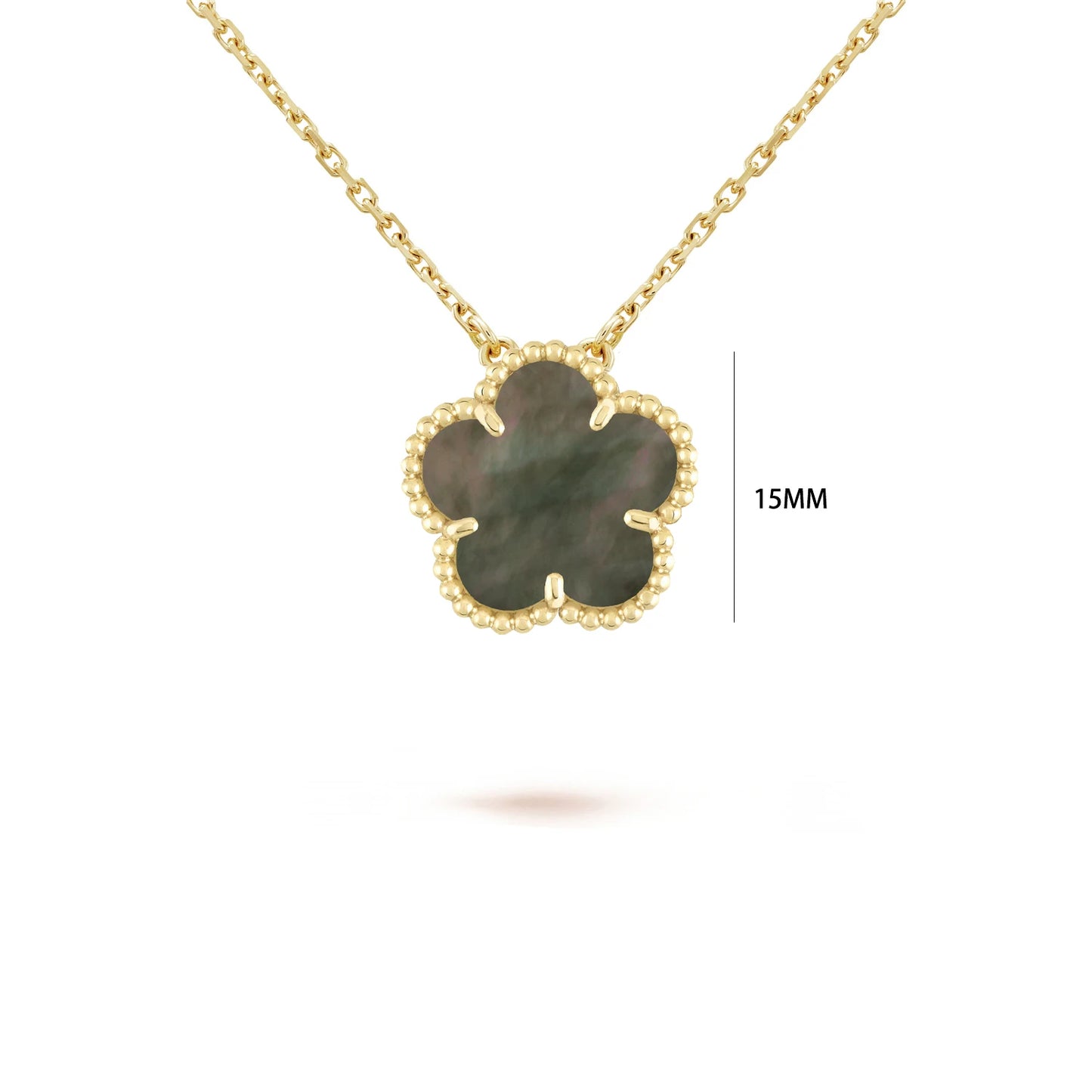 7 colors classic simple five-leaf flower pendant necklace natural stones clover Choker Chain for women party daily wear jewelry 6