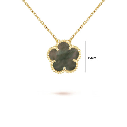 7 colors classic simple five-leaf flower pendant necklace natural stones clover Choker Chain for women party daily wear jewelry 6