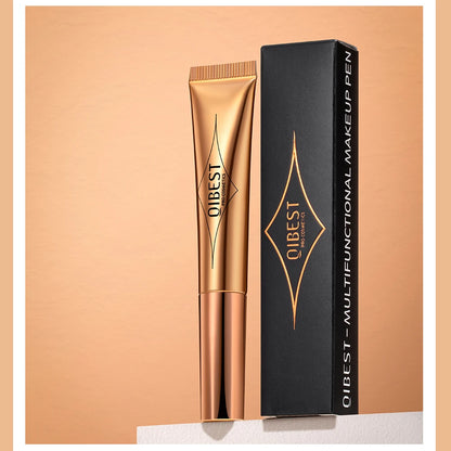 QIBEST Pink Peach Liquid Blush Velvet Matte Blusher Face Pigment Stick Lasting Natural Cream Cheek Tint Blush Makeup Maquillajea