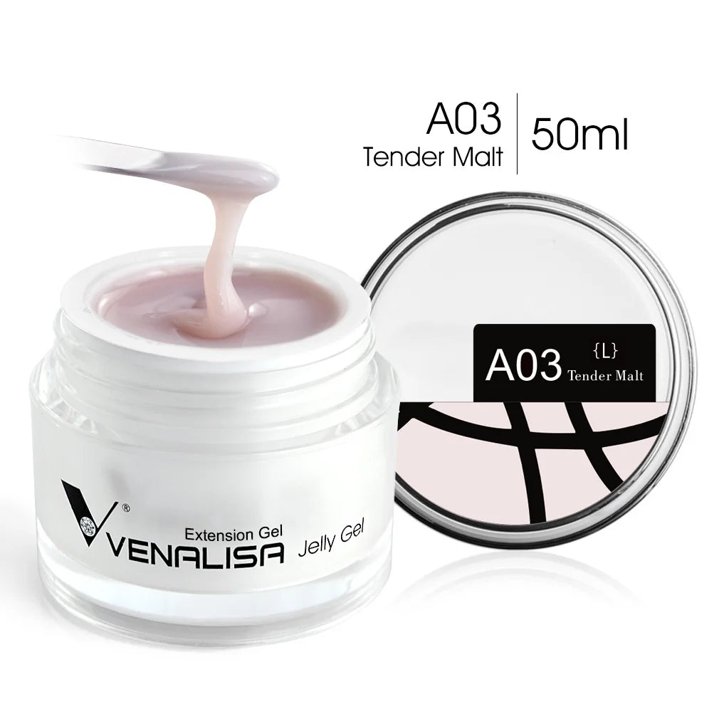50ml Venalisa Soak off Thick Jelly Gel UV Construction Gel Builder Extend 24 Color Camouflage Milky White Nail Art Hard Nail Gel A03L