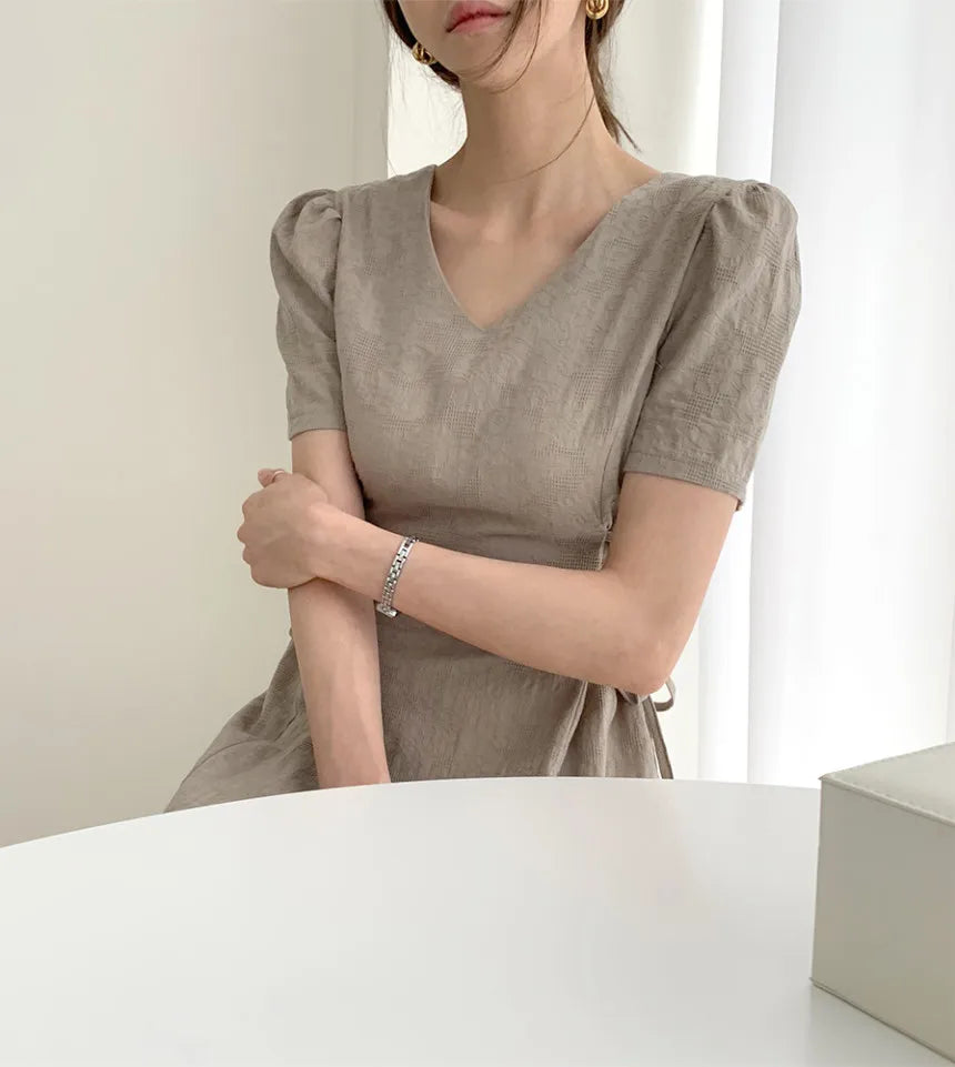 Cotton Linen Dress Long New Hot Sales Woman Short Sleeve Solid Retro Vintage Long Dresses