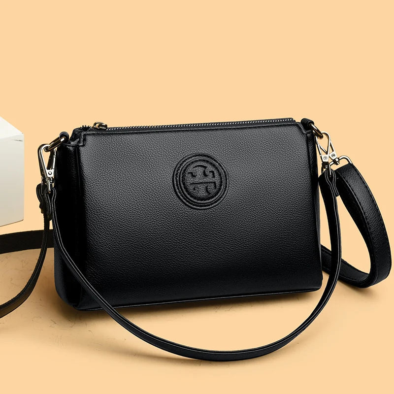 Versatile PU Crossbody Bag for Women Stylish High Quality Brand Design Zipper Solid Color Pattern Casual Daily Use Shoulder Bag - Badiee Stylez