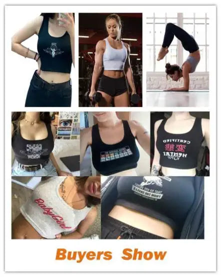 Free Snooki Design Sexy Slim Fit Crop Top Women's Customizable Cotton Breathable Tank Tops Fitness Training Camisole