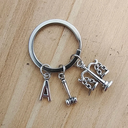 Lawyer Keychain,Scales of Justice Keychain, Judge justice hammer keychain ,Law Student Gift, A-Z Initial Keychain