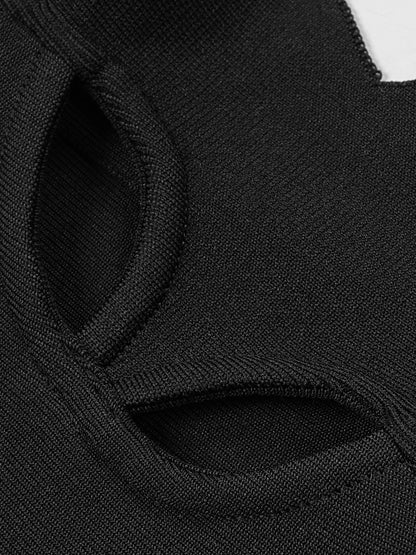 VC Black Halter Elegant Dress For Women 2022 New Summer Evening Party Celebrity Bodycon Long Dress Vestido