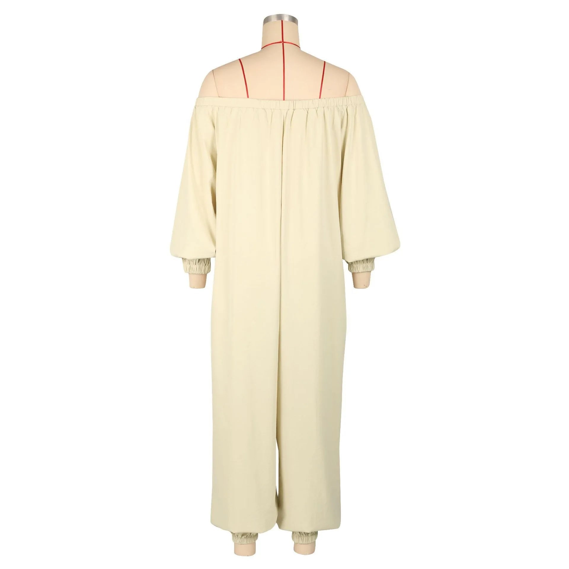 Women's autumn and winter new fashion and comfortable linen long-sleeved sexy wide-leg jumpsuit Badiee Stylez