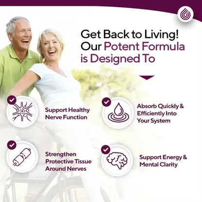 Nerve Renew Advanced Nerve Support - with R-Alpha Lipoic Acid & Vitamin B Complex - Antioxidant