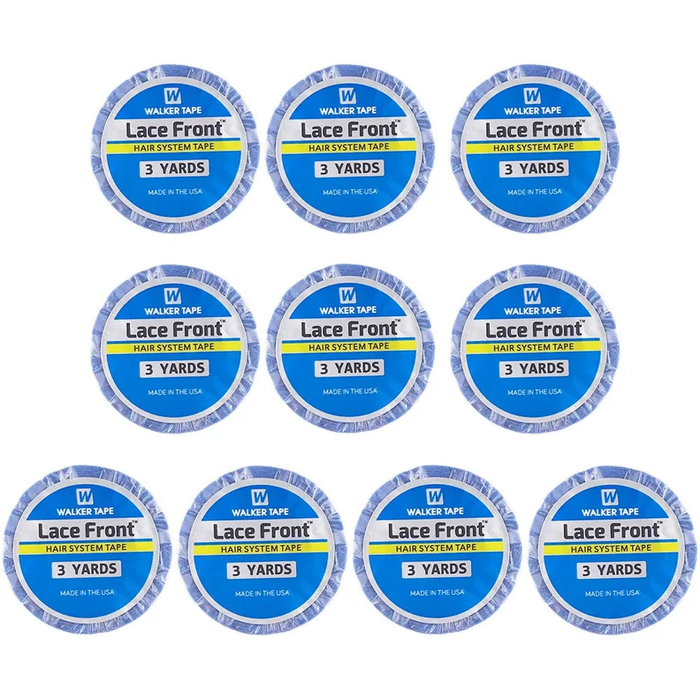 Wholesale 5/10PCS 3YARDS 0.8cm WALKERS TAPE Lace Front Hair SystemTape Extension Ultra Hold Walker Tape double wig adhesive