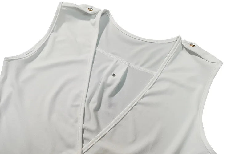 Business Formal Jumpsuit Work Wear Women Romper Elegant Long Deep V Neck Sleeveless High Waist Wrap Jumpsuits Fashion Streetwear Badiee Stylez