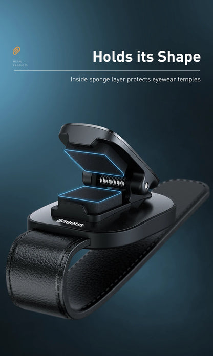 Baseus Car Eyeglass Storage Clip Sun Visor Sunglasses Holder for Auto Card Ticket Stand Interior Accessories Car Eyeglass Holder